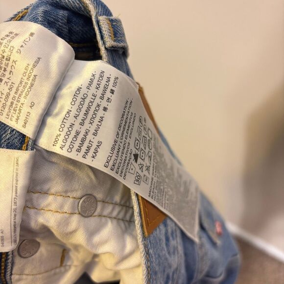 New Levi's Women's 501 Big E Hidden Button Fly Skinny Jeans 27 - Picture 7 of 7